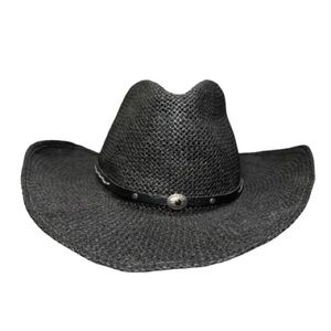 Stetson Black Woven Cowboy Hat with Concho Band